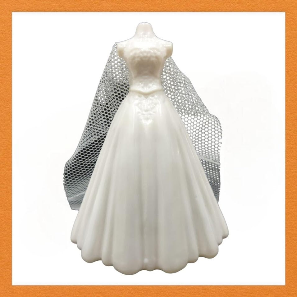 1 Pieces White Wedding Dress Mannequin Toys Cake Toppers