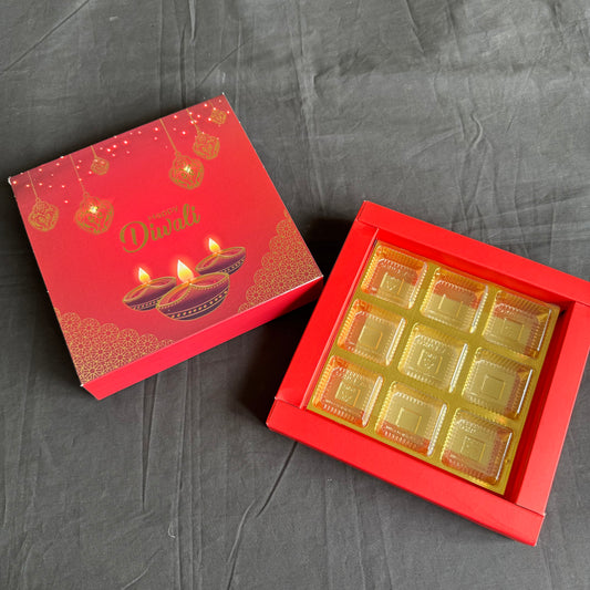Diwali Foiled 9 Cavity Slider Box (10pc)