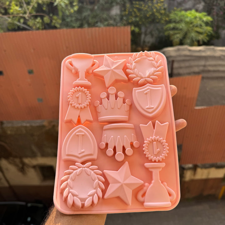 Victory & Celebration Silicone Mould - Trophies, Crowns, and Medals