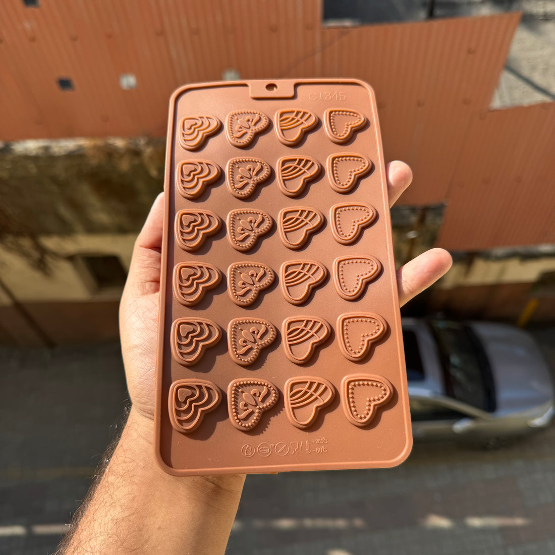 Pretty Heart Garnish Silicon Mould 1pc