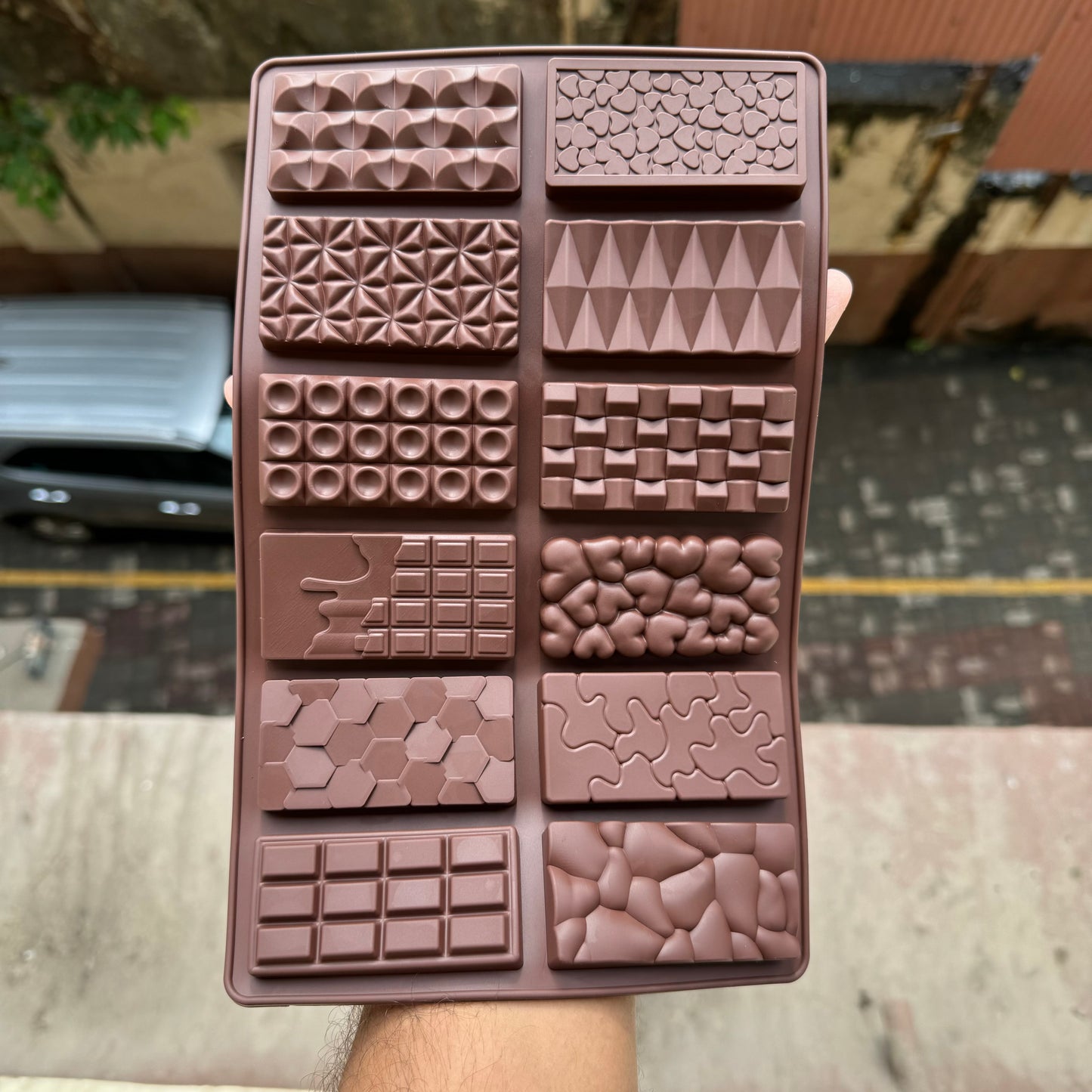 12in1 Mini Bar Designer Silicon Chocolate Brown Mould