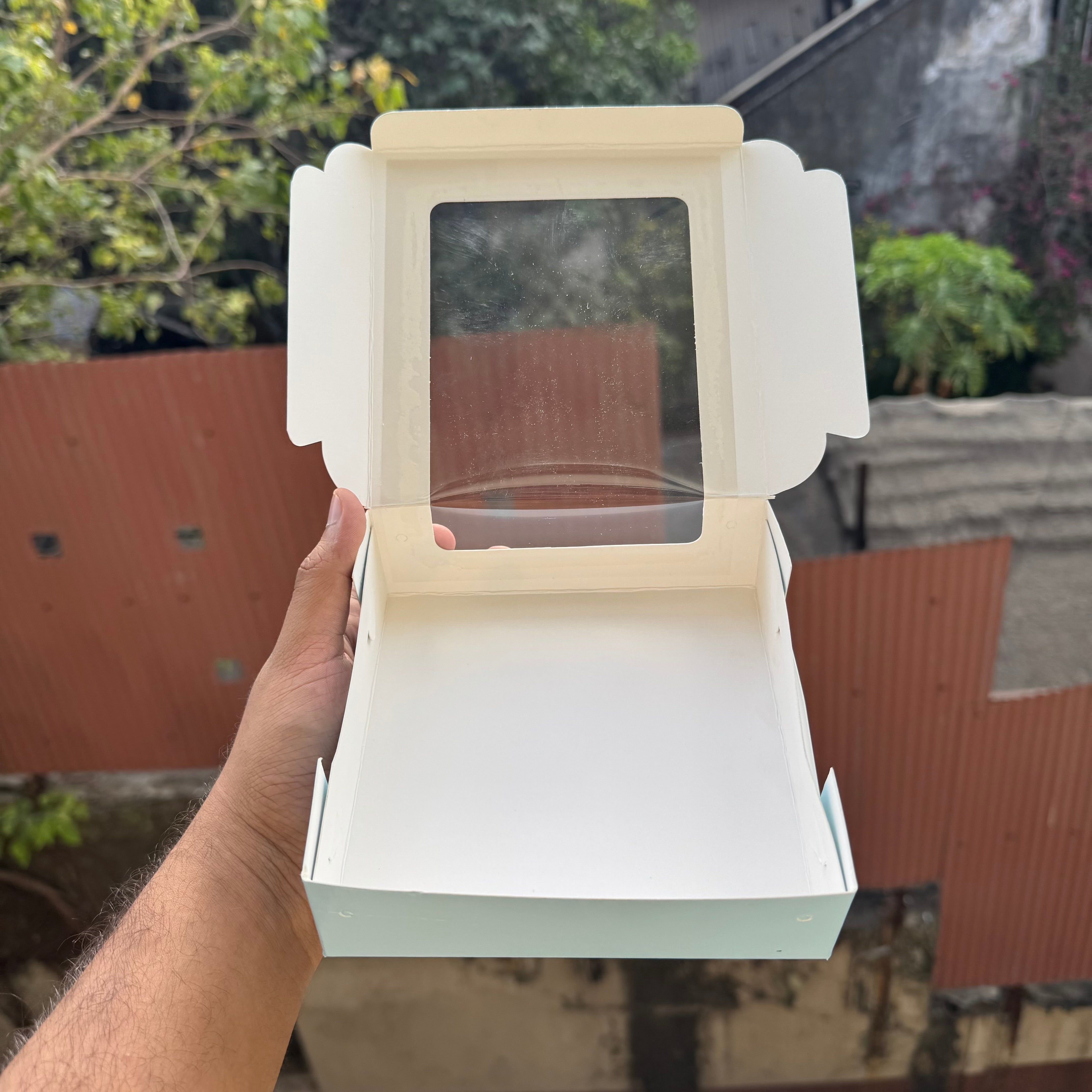 4 Brownie L Shape Window Box Blue (10pc)