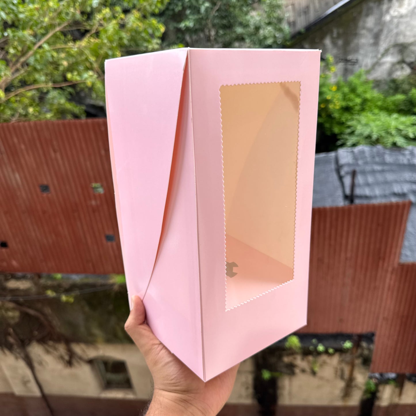 Trending Cone Cake Box Pink
