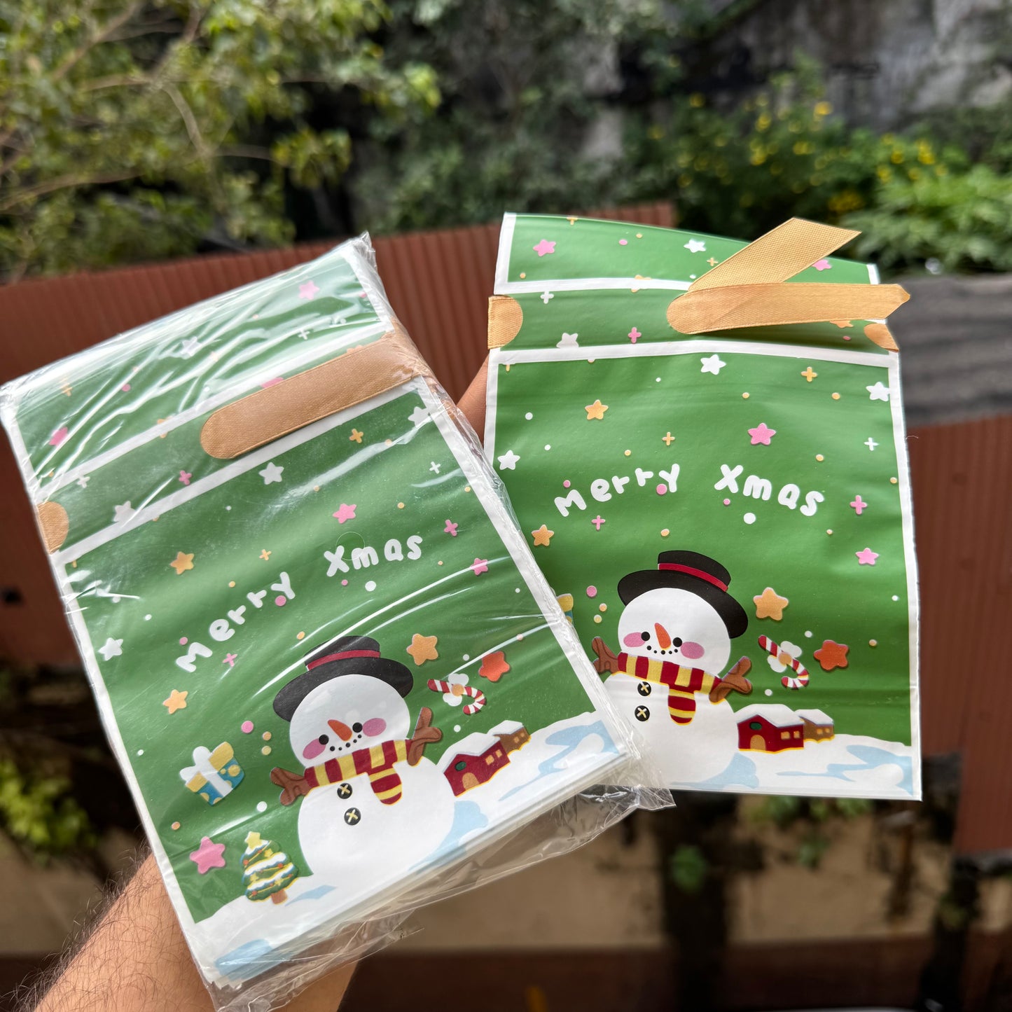 Christmas Ribbon Candy / Cookie Pouch Bag - 50pcs in a pack