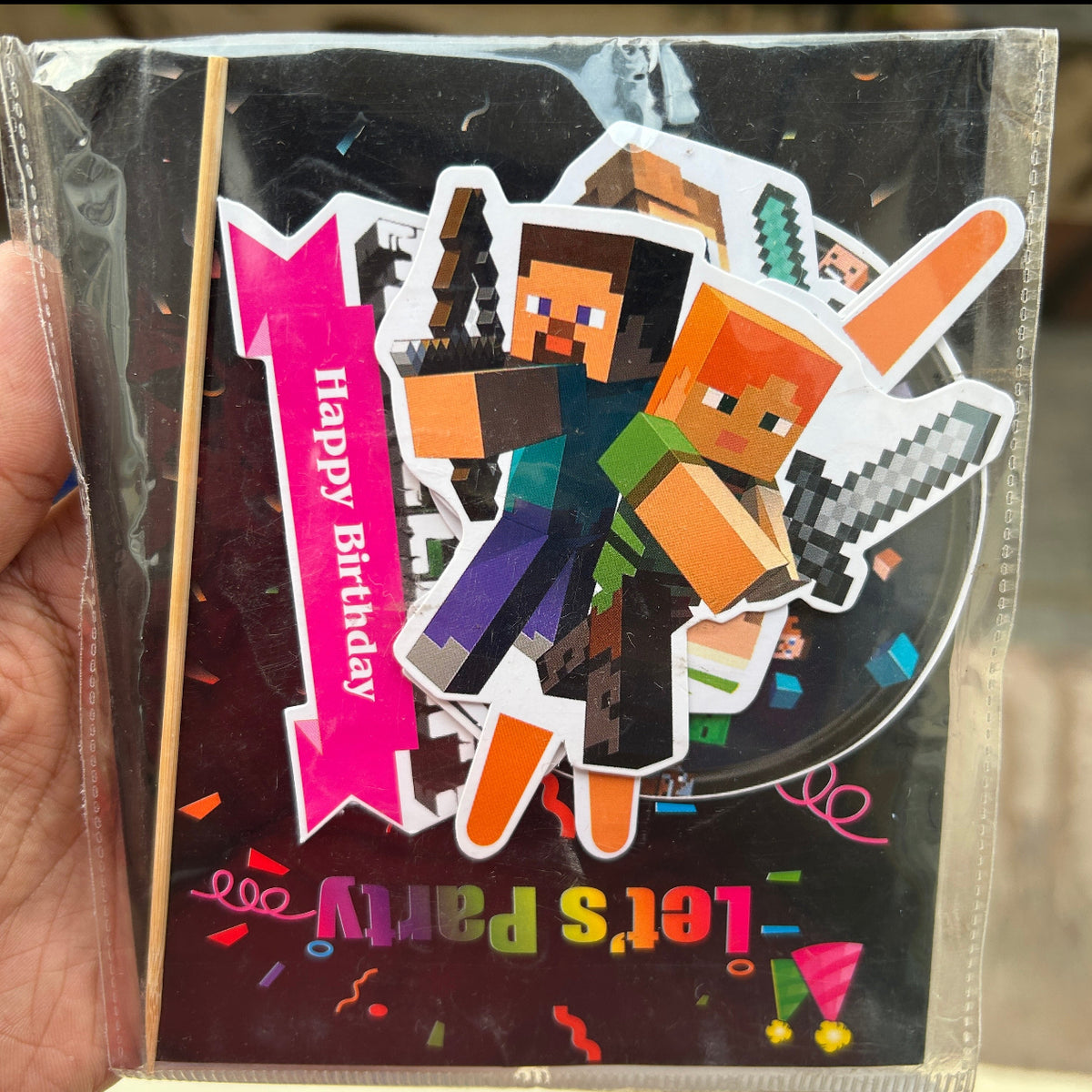 Minecraft Paper Theme Cake Topper – Arife.Aesthetics