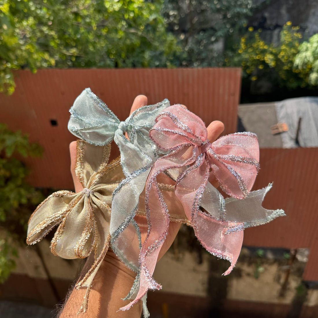 Shimmer Festive Wired Ribbon | Gold | 18meter Roll