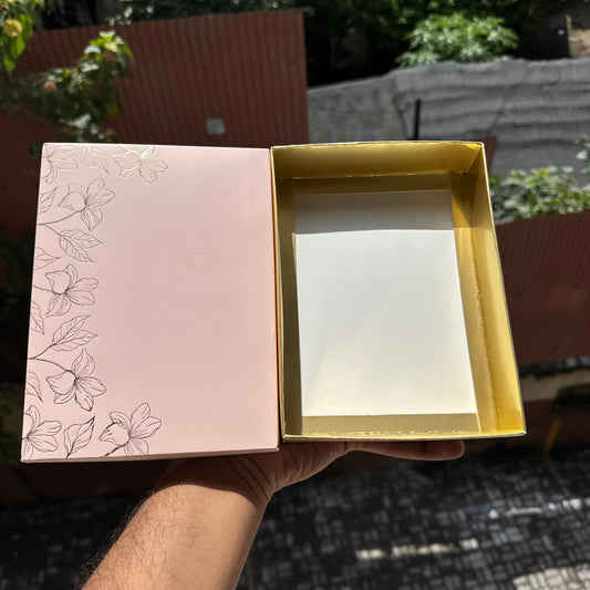Pastel Petals Collection - 12 Cavity Size 6 Brownie Box Peach (10pc) Top Bottom