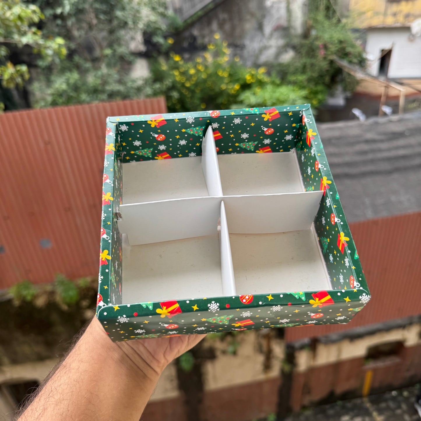 Christmas 4 Partition Box (10pc)