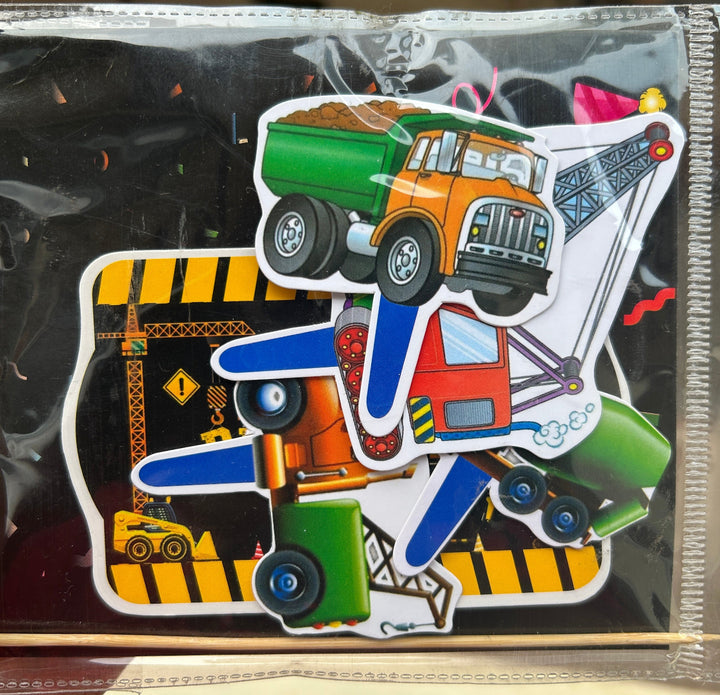 Construction Paper Theme Cake Topper