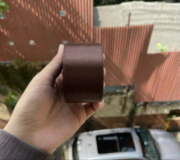 Brown Thick Satin Ribbon