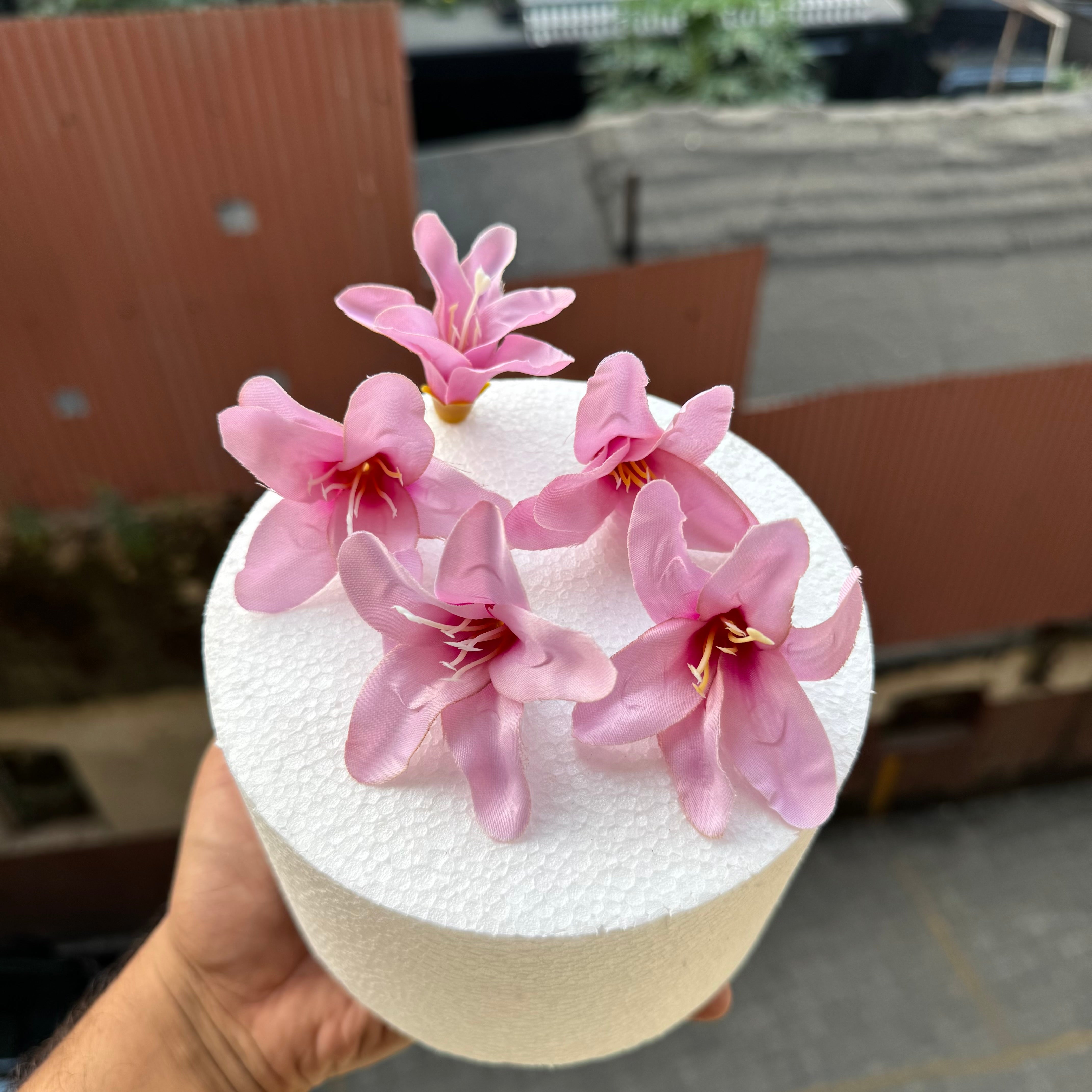 Lily Light Pink Artificial Flower 10pcs