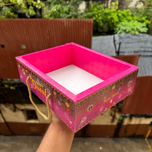 Magenta Diwali Hamper Box With Lid