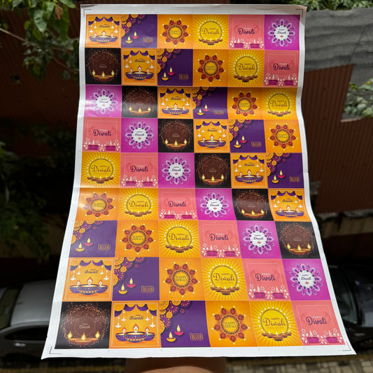 Diwali Sticker Sheet Square