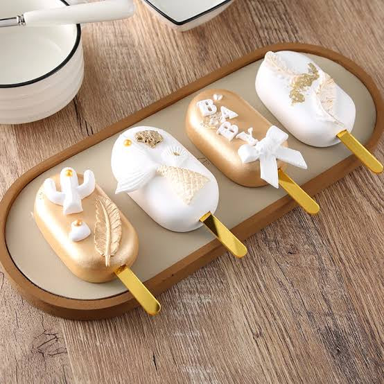 Gold Ice Cream Stick (Pack of 10 pc)