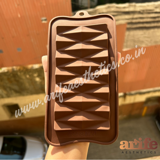 Wavy Bar Designer Silicon Chocolate Brown Mould