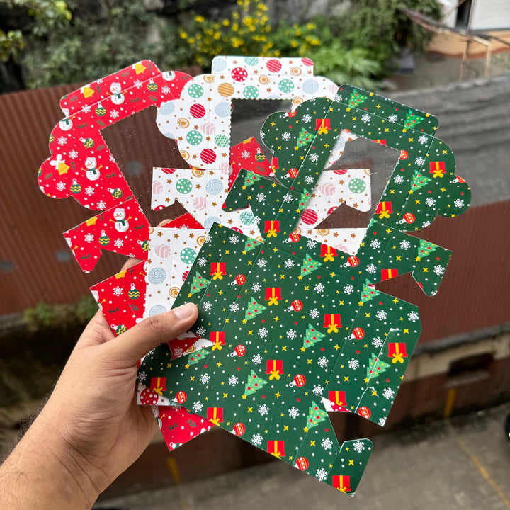 Christmas single Brownie / Cookie Box 10pcs Printed