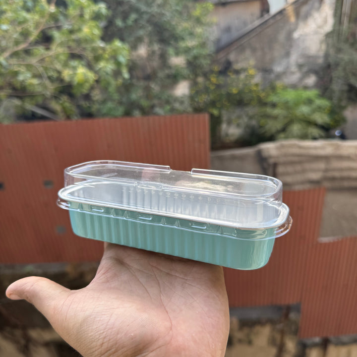 Rectangle Foil Bakeable Container Blue (10pc)