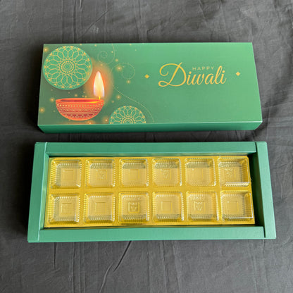 Diwali Foiled 12 Cavity Slider Box (10pc)