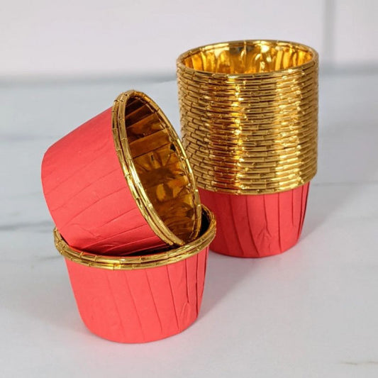 Metallic Ready To Bake Cupcake Liner Red (50 pc)