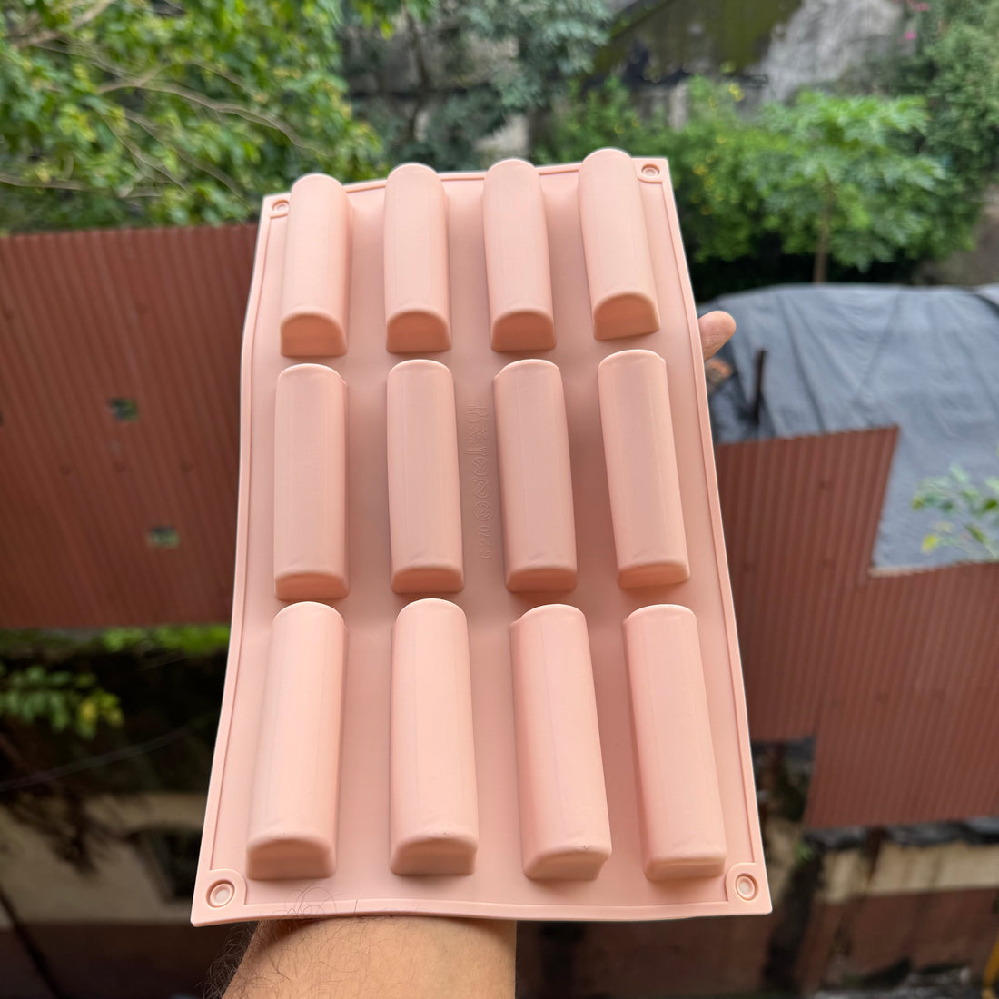 Mini Log / Swiss Roll Silicon Mould Pink