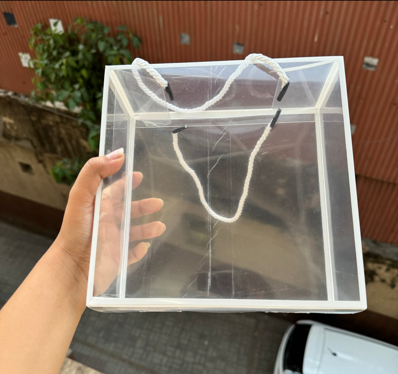 Clear Hamper Bag White DIY 10”