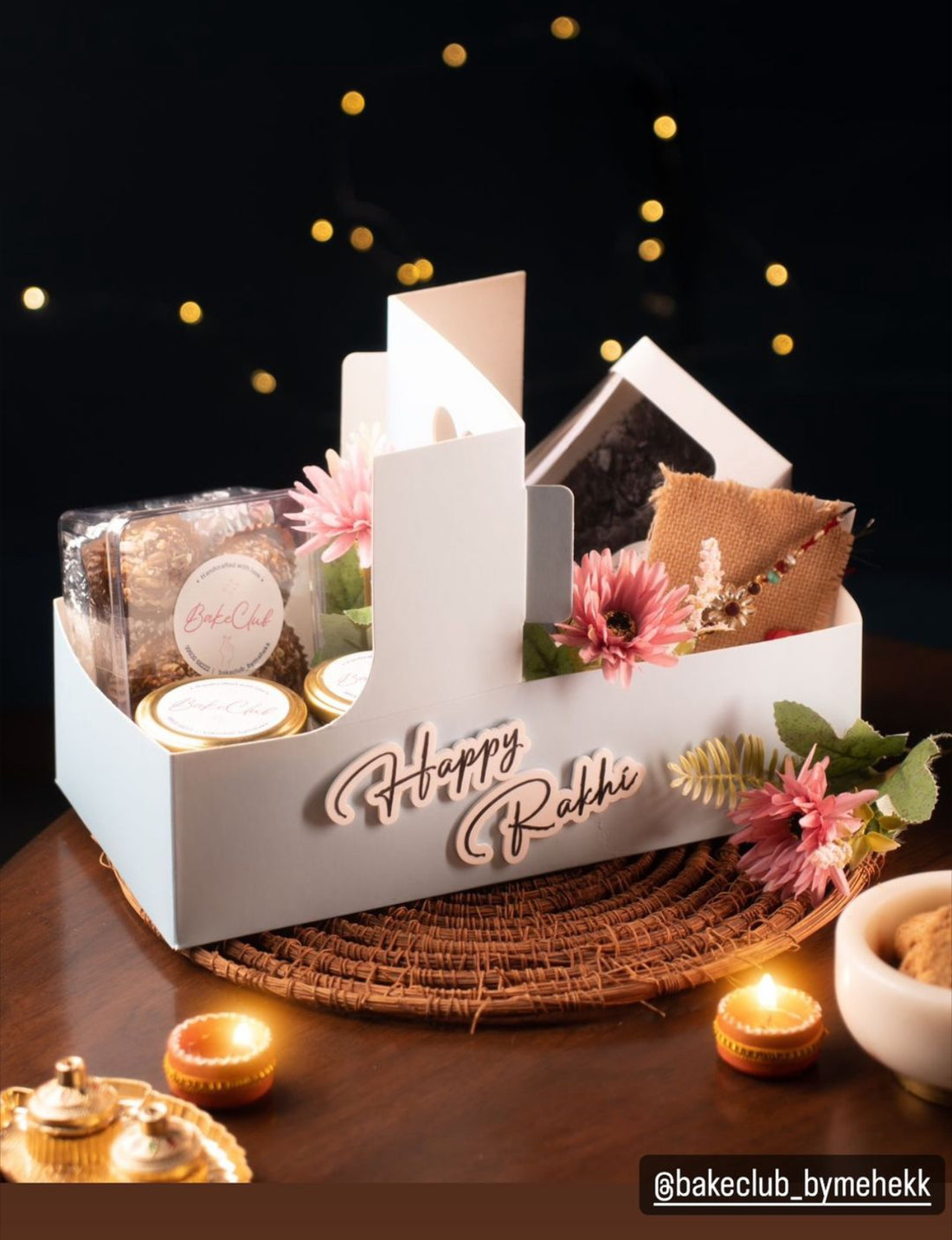 Heart Handle Hamper Box White