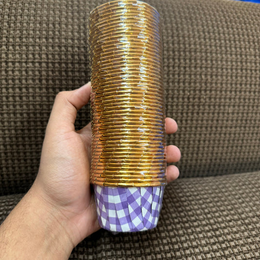 Checks Metallic Ready To Bake Cupcake Liners (50pcs Pack)