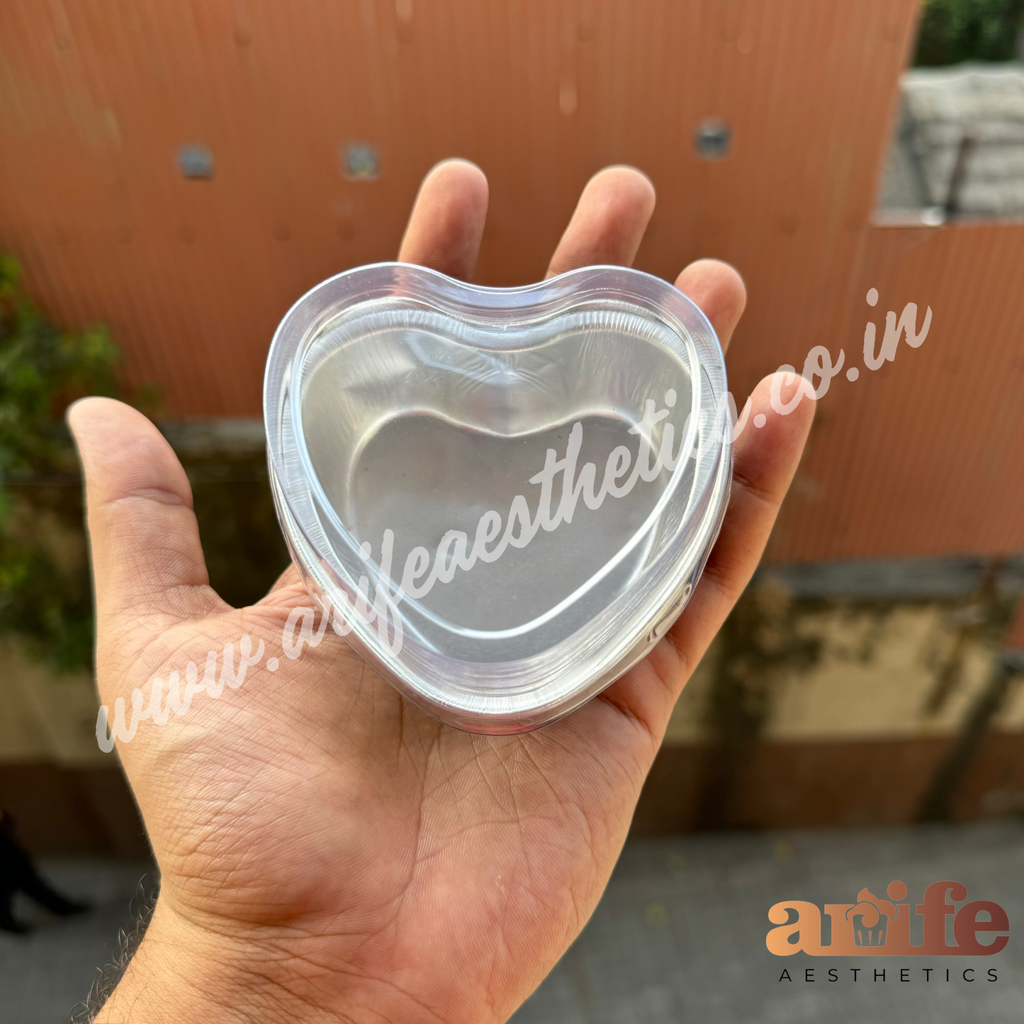 Foiled Bakeable Heart Cup With Lid