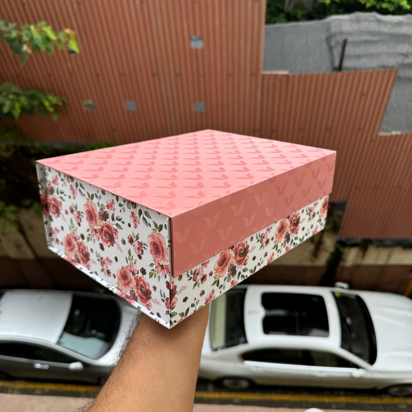 Floral Foldable Hamper Box 8 by 10