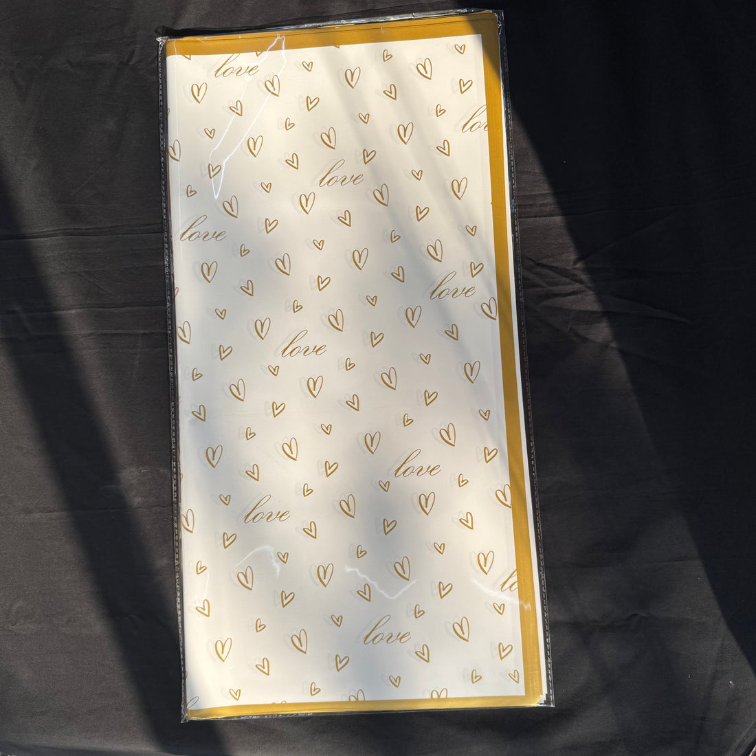 Bouquet Wrapping Sheet - White Love - (20 sheets)