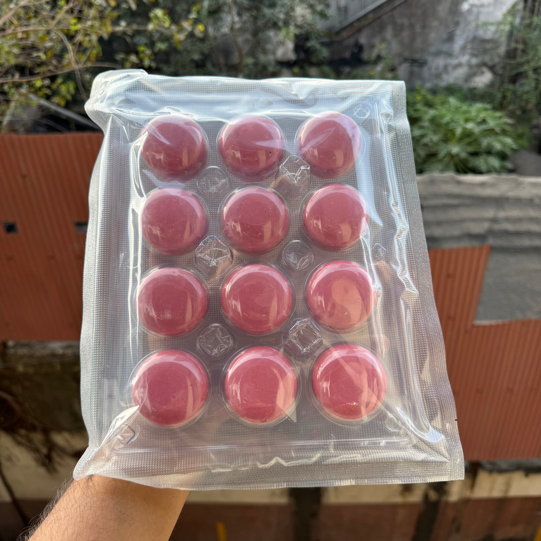 Red Vegan Macaroon Shells Ready To Fill (12 macaroons)