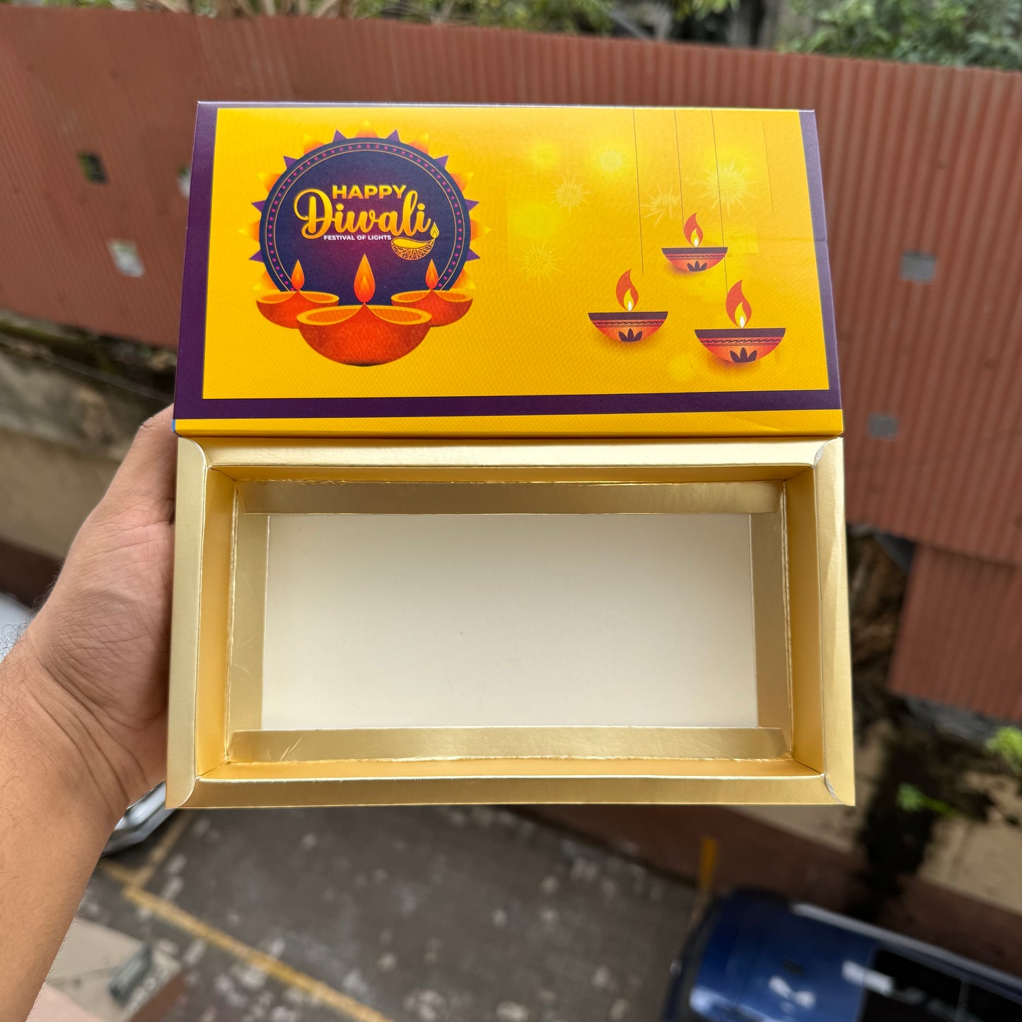 Diwali Slider Box - 8 Cavity - For Chocolates / Candles / Truffles / Brownies / Mithai’s & More (10pc)