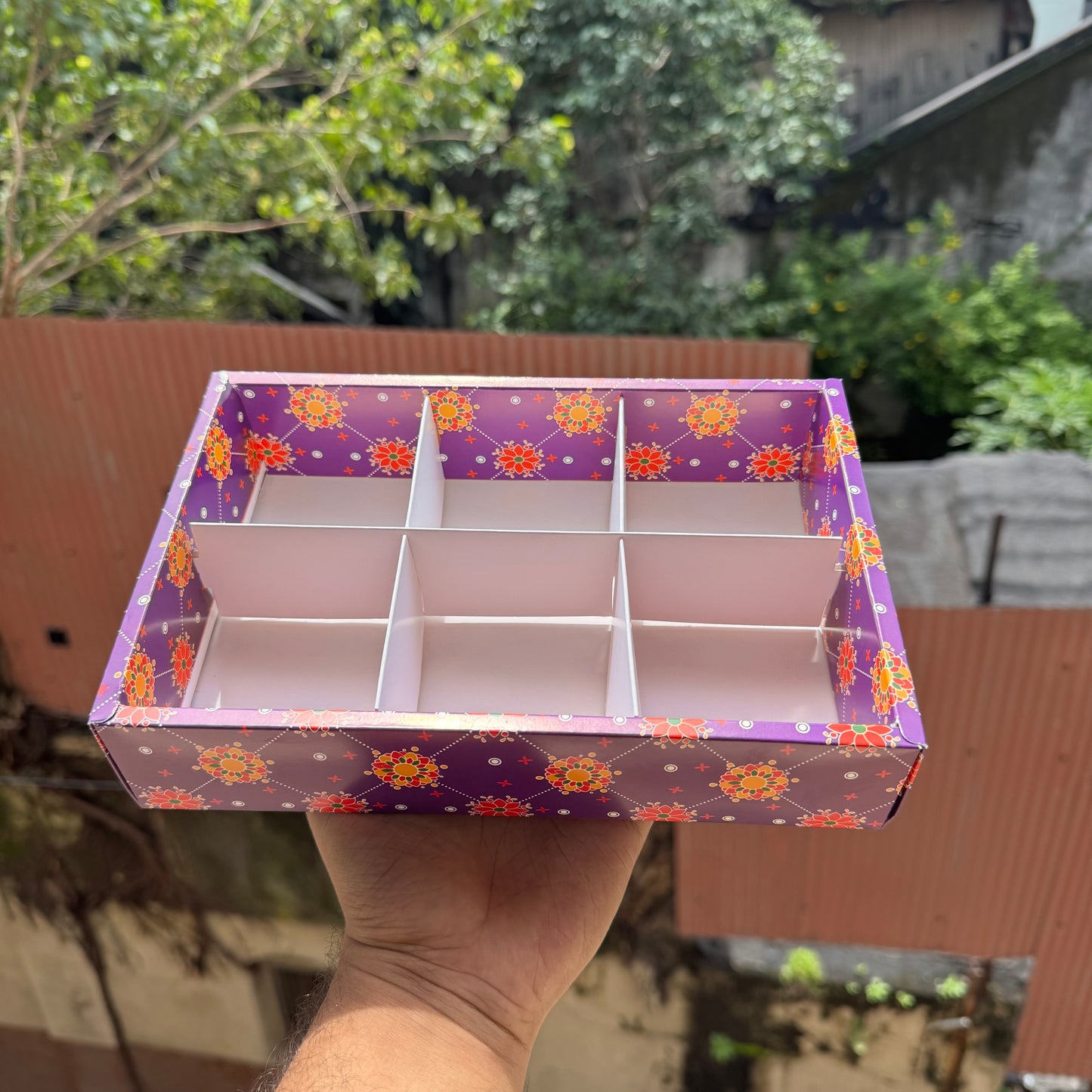 6 Brownie Partition Shubhrang Box (10pc)