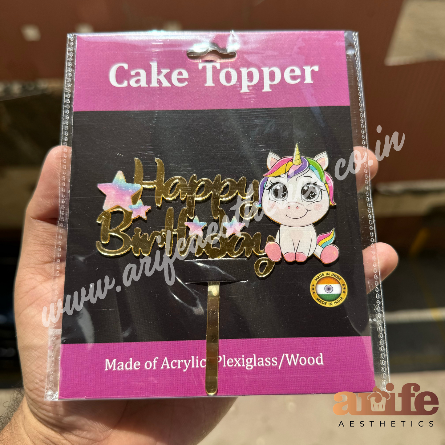 Happy Birthday Unicorn Cake Topper