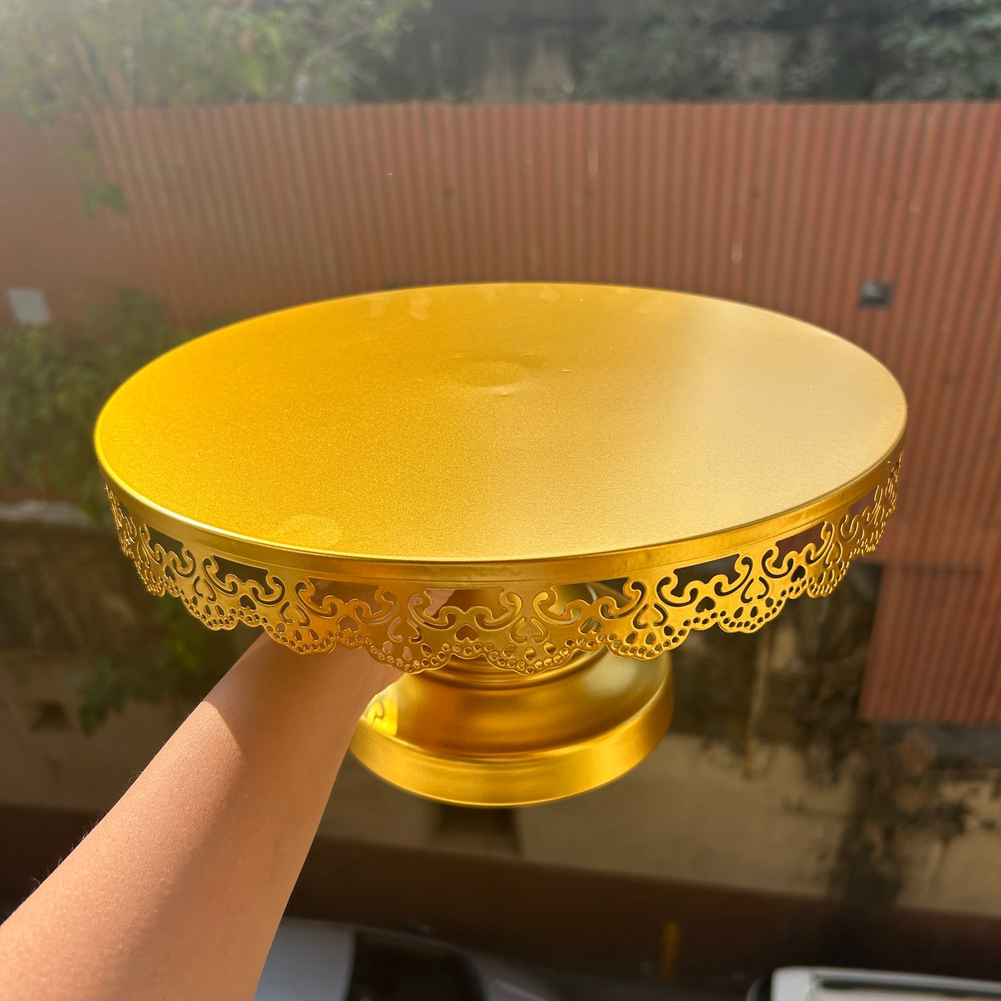 Gold Cutwork Stand 12inch