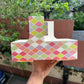 Festive Print Heart Handle Hamper Box (10pc)