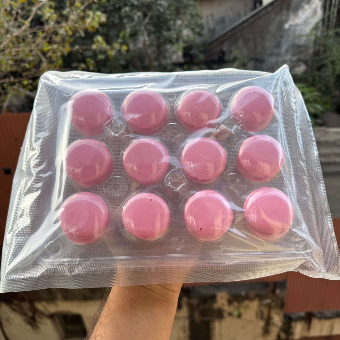 Pink Vegan Macaroon Shells Ready To Fill (12 macaroons)