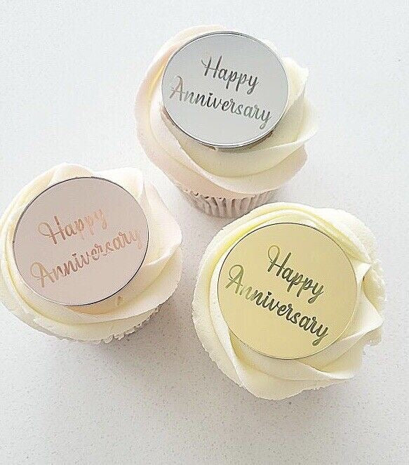 Happy Anniversary Coin / Charms Topper Gold Only