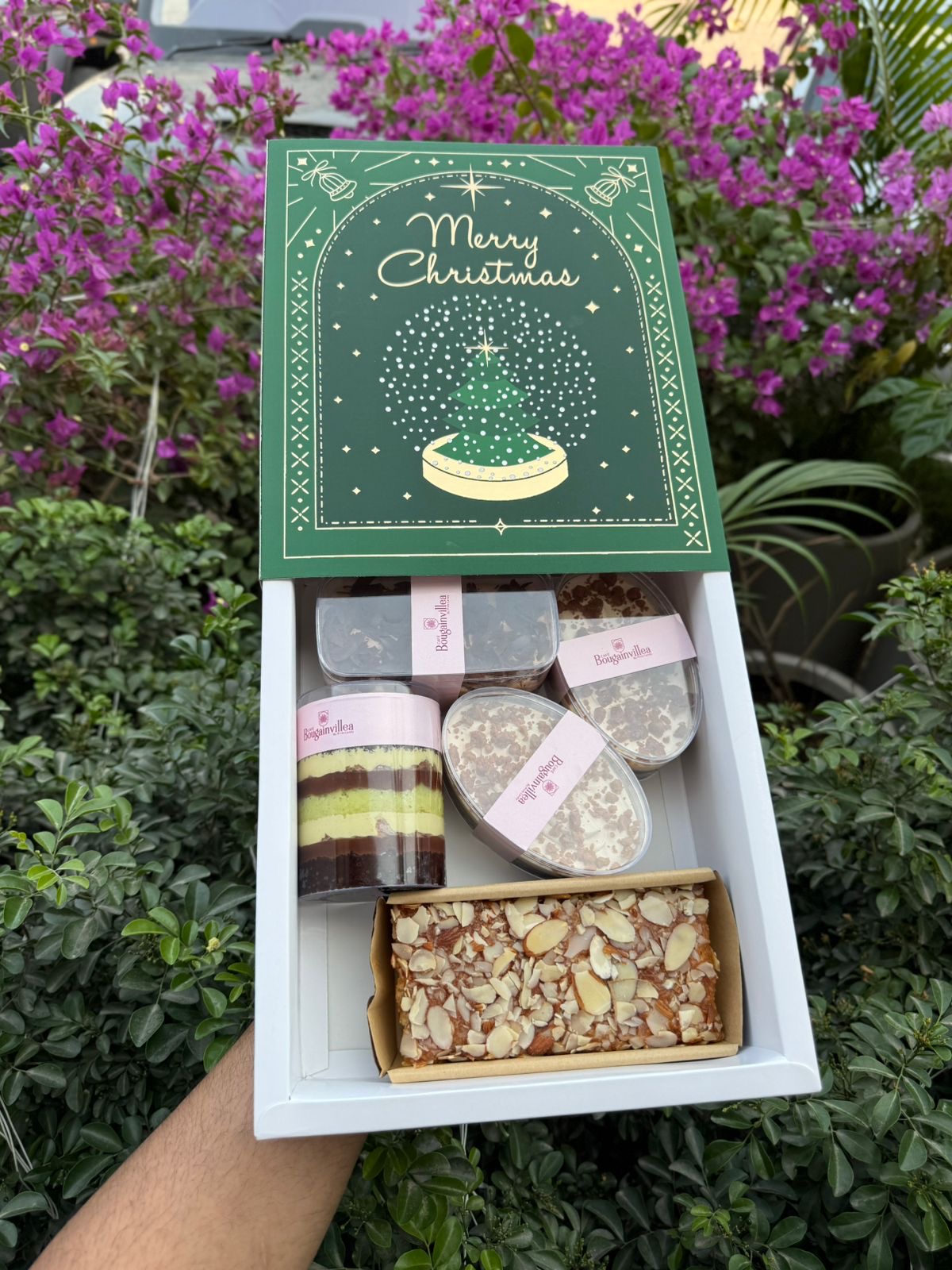 Christmas Book Slider Hamper Box | Green