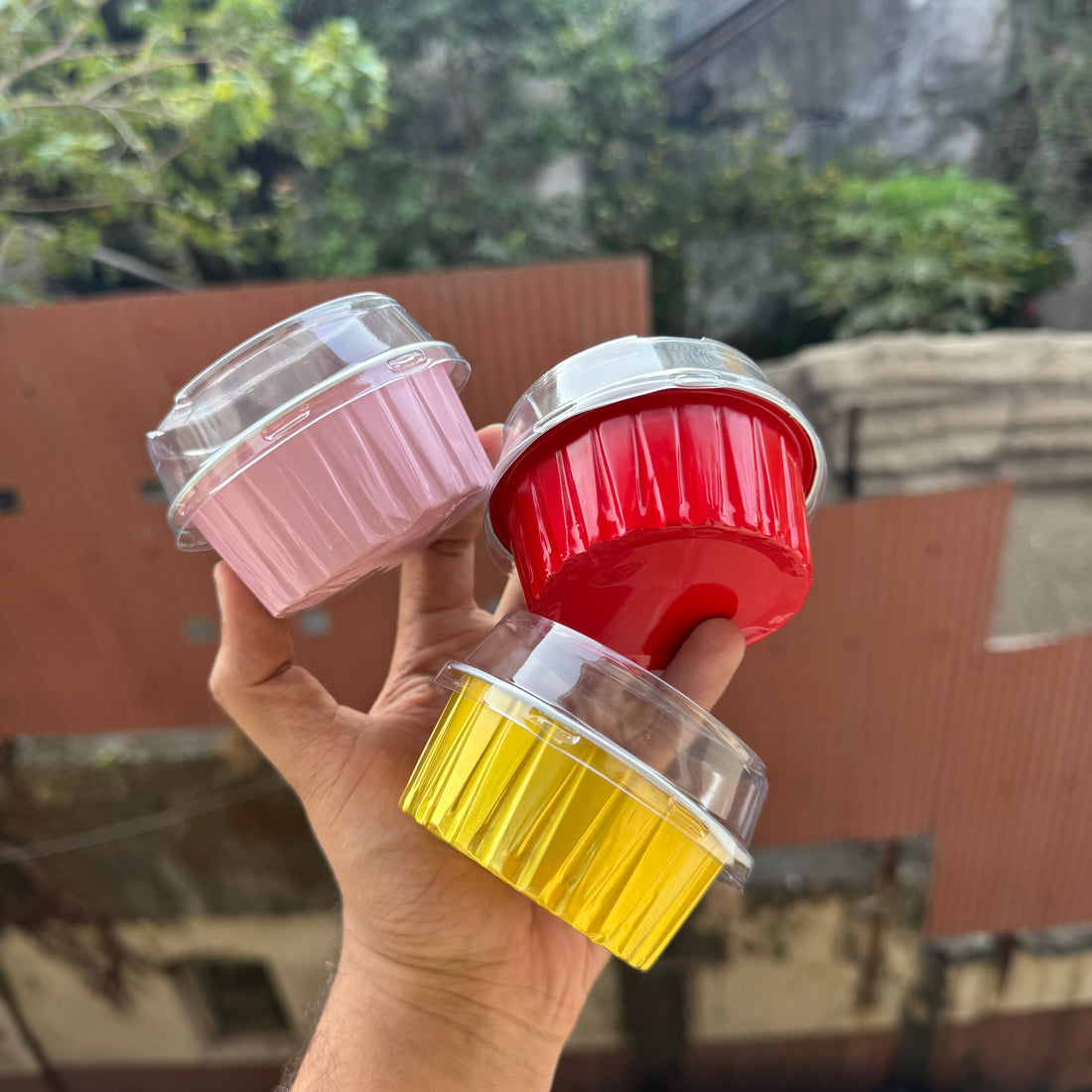 Round Foil Container With Lid (10pc)