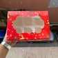 6 Cupcake Box Red Christmas (10 pc)