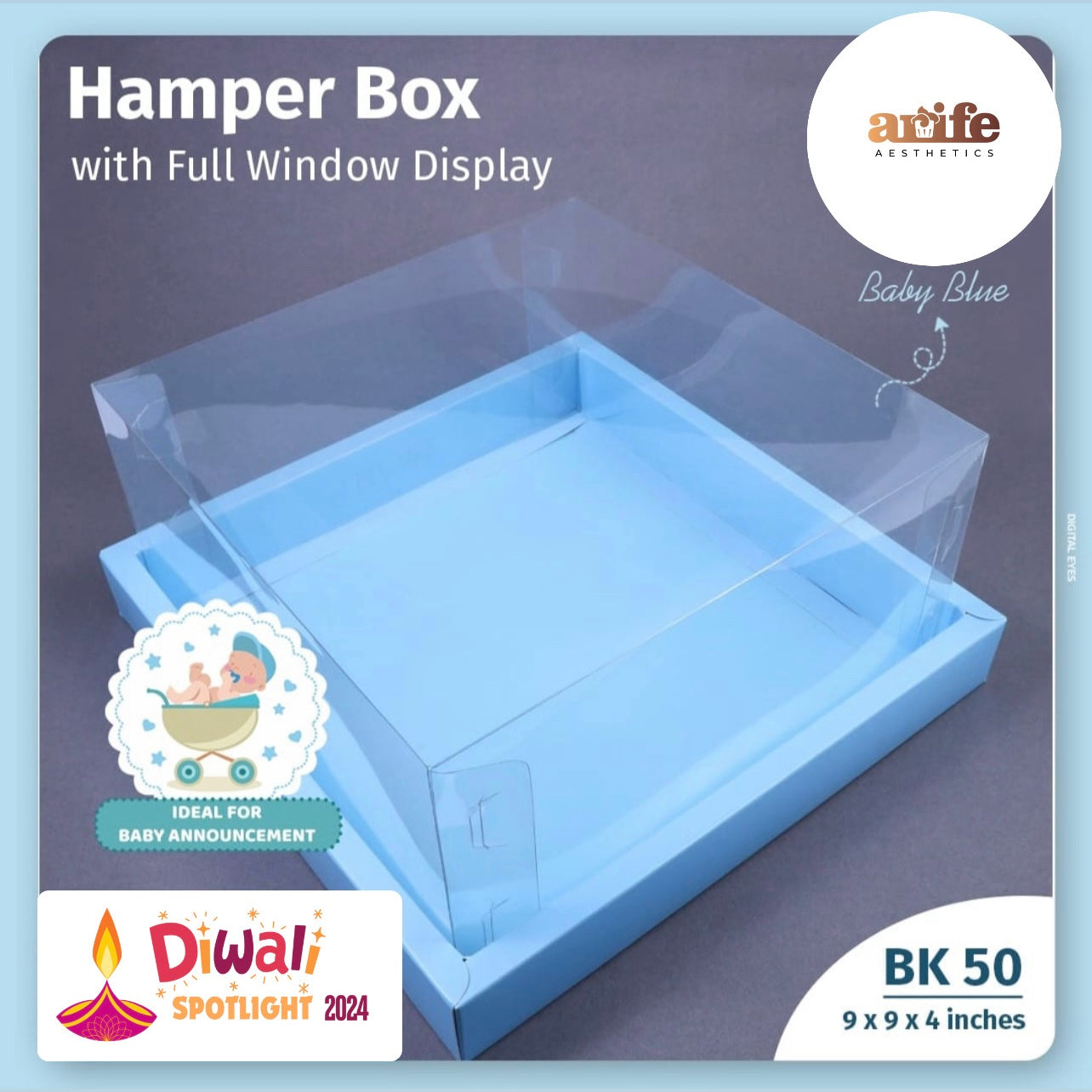 Full Display Hamper Box 9x9x4inch