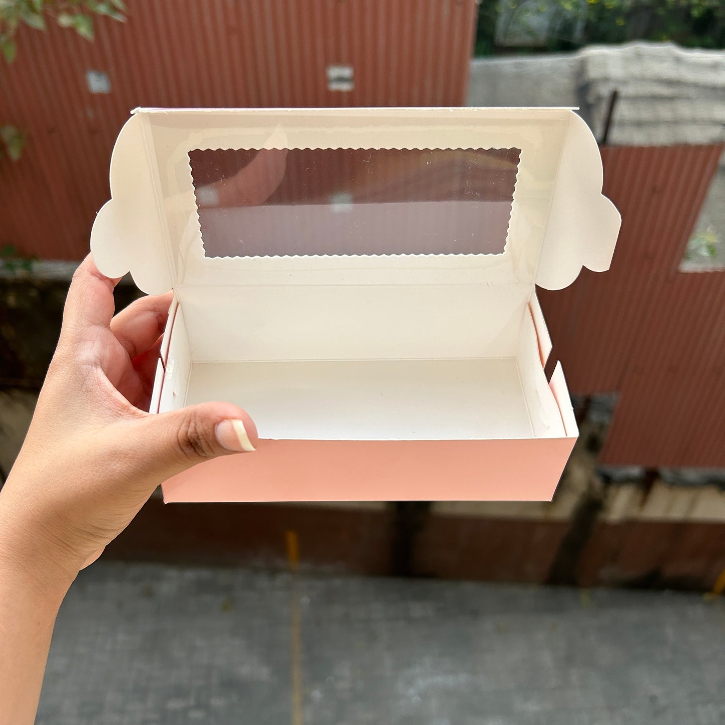 2 in 1 Brownie / Cookie Box Peach/Light Pink (10pcs)