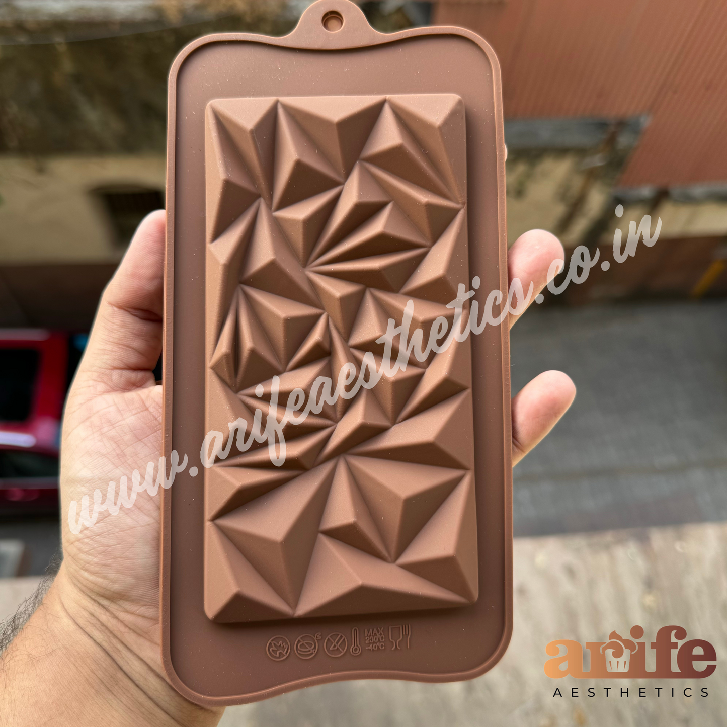 Diamond Bar Designer Silicon Chocolate Brown Mould