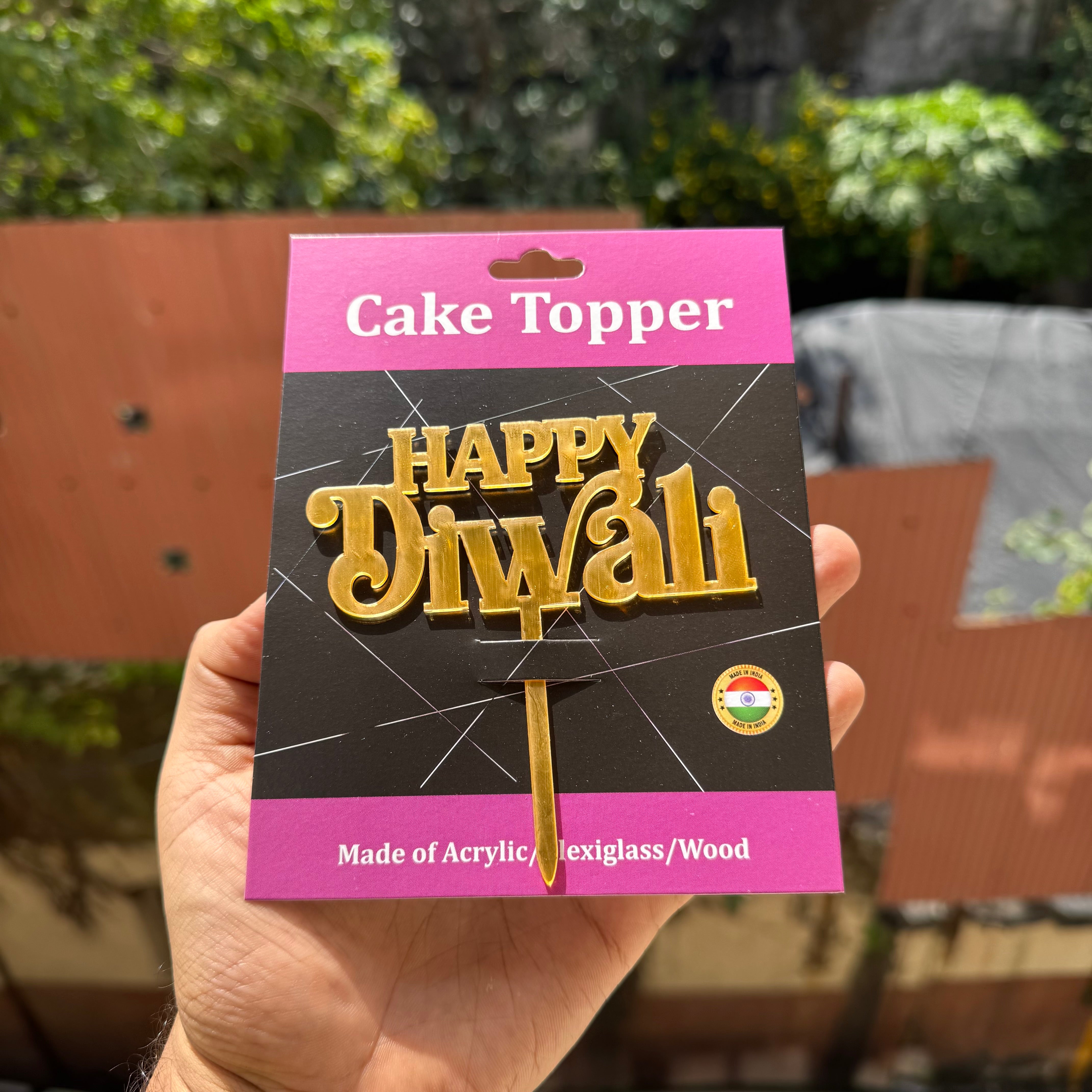 Happy Diwali 4inch Acrylic Topper (1pc)