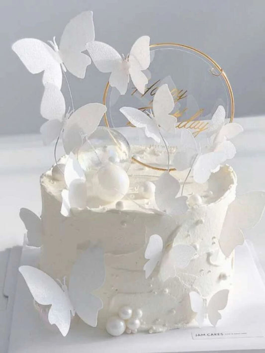 Paper Butterflies For Cake Decor