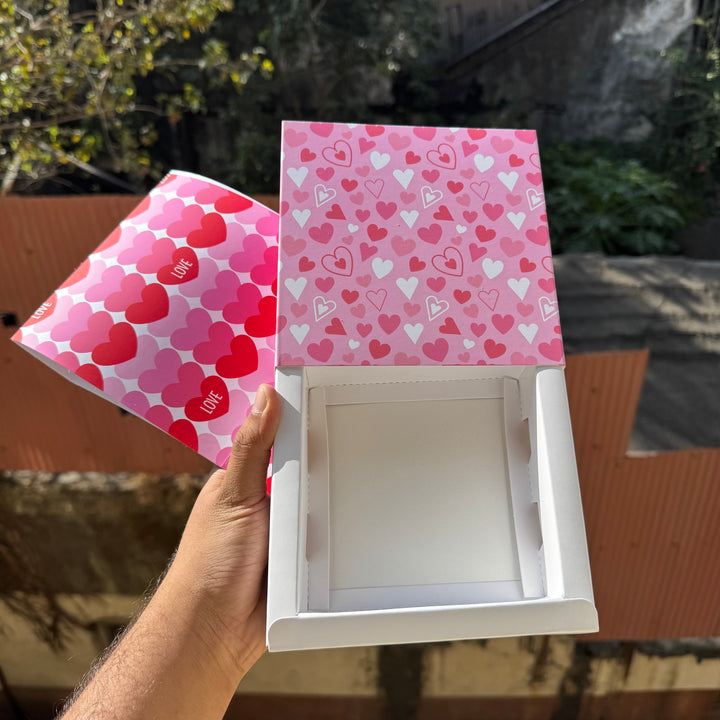Premium Valentine Box for 4 Brownies , Candles and more (10pc)
