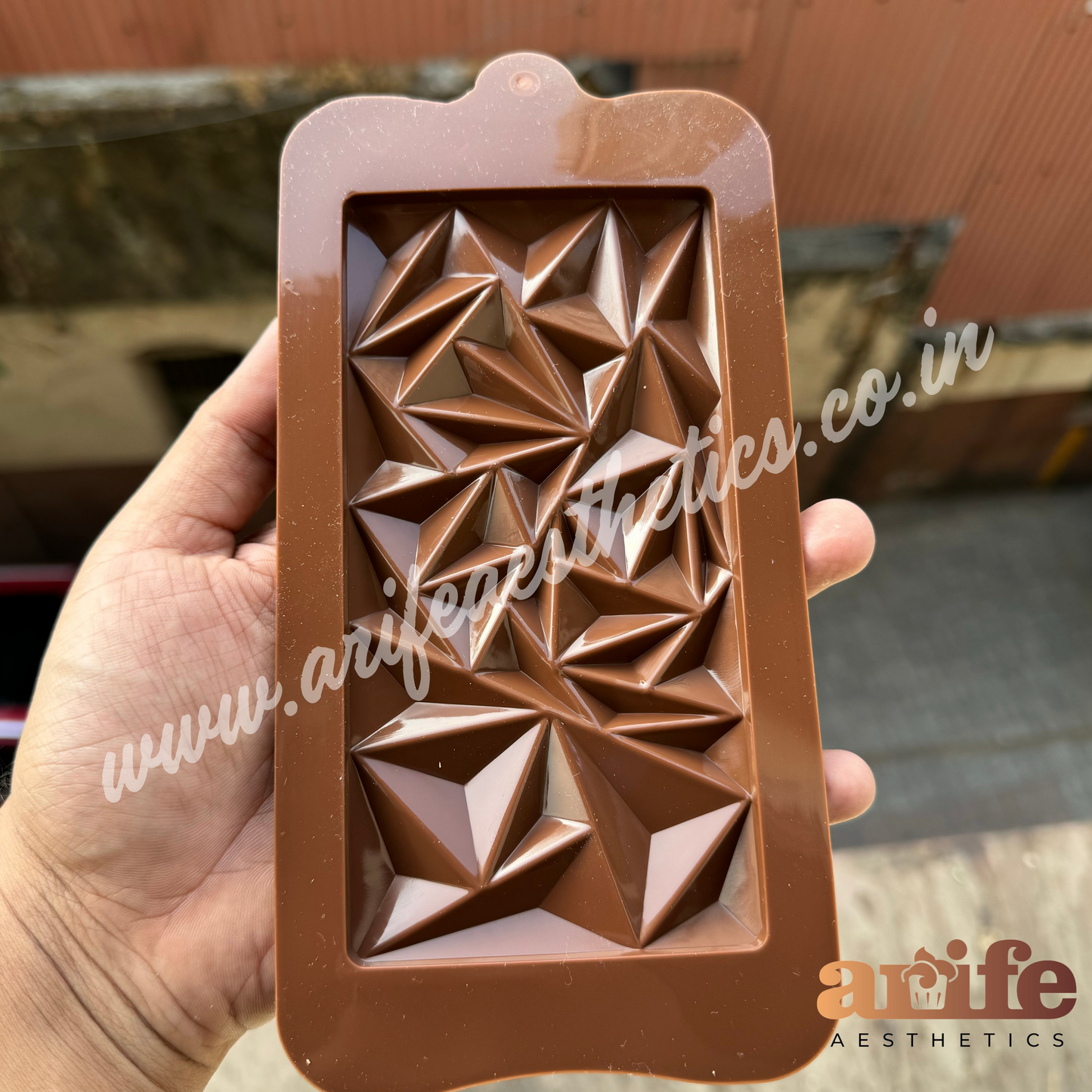 Diamond Bar Designer Silicon Chocolate Brown Mould