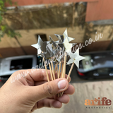 Paper Star Topper 20pcs SILVER