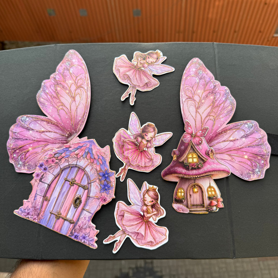 Fairy Tale Butterfly & Ballerina Cake Topper Set - 7 Piece DIY Decoration